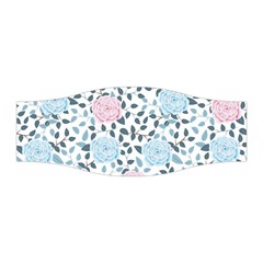 Cute Light Pink And Blue Modern Rose Pattern Stretchable Headband by Grafftimi