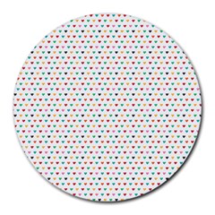 Hearts Pattern Round Mousepads