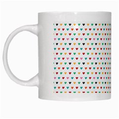 Hearts Pattern White Mugs by designsbymallika