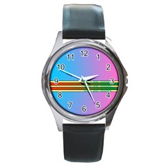 Vaporwave Hack The Planet 4 Round Metal Watch by WetdryvacsLair