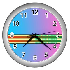 Vaporwave Hack The Planet 4 Wall Clock (silver) by WetdryvacsLair