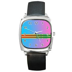 Vaporwave Hack The Planet 4 Square Metal Watch by WetdryvacsLair