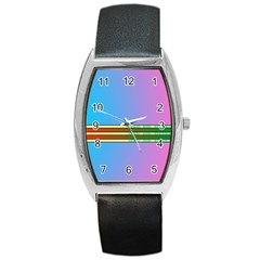 Vaporwave Hack The Planet 4 Barrel Style Metal Watch by WetdryvacsLair