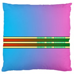 Vaporwave Hack The Planet 4 Large Cushion Case (one Side) by WetdryvacsLair