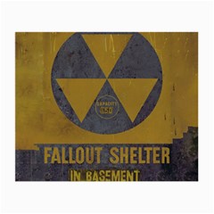 Fallout Shelter In Basement Radiation Sign Small Glasses Cloth by WetdryvacsLair