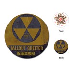 Fallout Shelter In Basement Radiation Sign Playing Cards Single Design (Round) Front