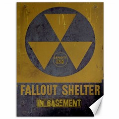 Fallout Shelter In Basement Radiation Sign Canvas 36  X 48  by WetdryvacsLair