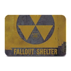 Fallout Shelter In Basement Radiation Sign Plate Mats by WetdryvacsLair