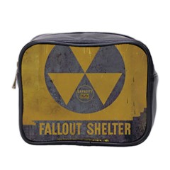 Fallout Shelter In Basement Radiation Sign Mini Toiletries Bag (two Sides) by WetdryvacsLair