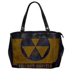 Fallout Shelter In Basement Radiation Sign Oversize Office Handbag by WetdryvacsLair