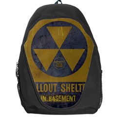 Fallout Shelter In Basement Radiation Sign Backpack Bag by WetdryvacsLair