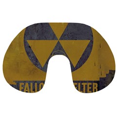 Fallout Shelter In Basement Radiation Sign Travel Neck Pillow