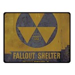 Fallout Shelter In Basement Radiation Sign Double Sided Fleece Blanket (Small)  45 x34  Blanket Front