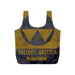 Fallout Shelter In Basement Radiation Sign Full Print Recycle Bag (s) by WetdryvacsLair