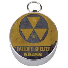 Fallout Shelter In Basement Radiation Sign Silver Compasses by WetdryvacsLair