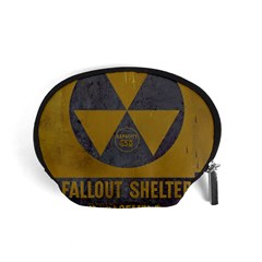 Fallout Shelter In Basement Radiation Sign Accessory Pouch (small) by WetdryvacsLair