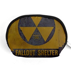 Fallout Shelter In Basement Radiation Sign Accessory Pouch (medium) by WetdryvacsLair