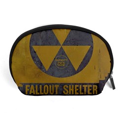 Fallout Shelter In Basement Radiation Sign Accessory Pouch (large) by WetdryvacsLair