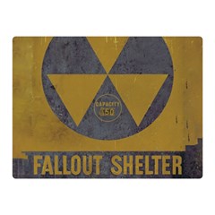 Fallout Shelter In Basement Radiation Sign Double Sided Flano Blanket (mini)  by WetdryvacsLair