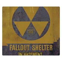 Fallout Shelter In Basement Radiation Sign Double Sided Flano Blanket (small)  by WetdryvacsLair