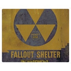 Fallout Shelter In Basement Radiation Sign Double Sided Flano Blanket (medium)  by WetdryvacsLair