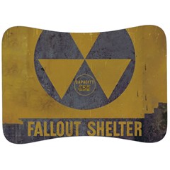 Fallout Shelter In Basement Radiation Sign Velour Seat Head Rest Cushion by WetdryvacsLair