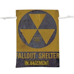 Fallout Shelter In Basement Radiation Sign  Lightweight Drawstring Pouch (xl) by WetdryvacsLair