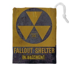 Fallout Shelter In Basement Radiation Sign Drawstring Pouch (5xl) by WetdryvacsLair