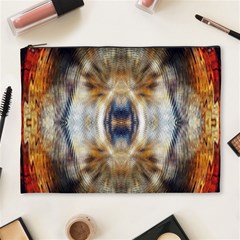 Retro Hippie Vibe Trippy Psychedelic Cosmetic Bag (xl) by CrypticFragmentsDesign