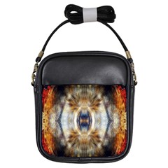 Retro Hippie Vibe Trippy Psychedelic Girls Sling Bag by CrypticFragmentsDesign