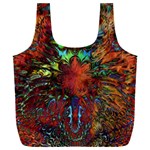 Boho Hippie Trippy Floral Pattern Full Print Recycle Bag (XXL) Back