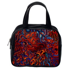 Phoenix In The Rain Abstract Pattern Classic Handbag (one Side) by CrypticFragmentsDesign