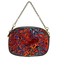 Phoenix in the Rain Abstract Pattern Chain Purse (One Side)