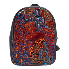 Phoenix in the Rain Abstract Pattern School Bag (Large)