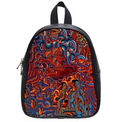 Phoenix In The Rain Abstract Pattern School Bag (small) by CrypticFragmentsDesign