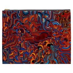 Phoenix In The Rain Abstract Pattern Cosmetic Bag (xxxl) by CrypticFragmentsDesign