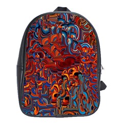 Phoenix in the Rain Abstract Pattern School Bag (XL)