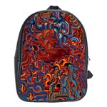 Phoenix in the Rain Abstract Pattern School Bag (XL) Front