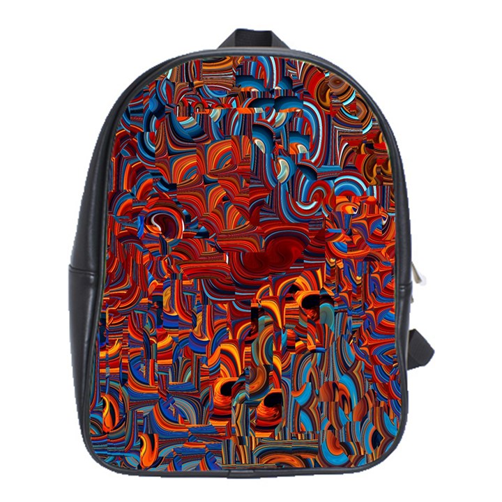 Phoenix in the Rain Abstract Pattern School Bag (XL)