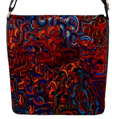 Phoenix in the Rain Abstract Pattern Flap Closure Messenger Bag (S)