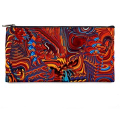 Phoenix Rising Colorful Abstract Art Pencil Case by CrypticFragmentsDesign