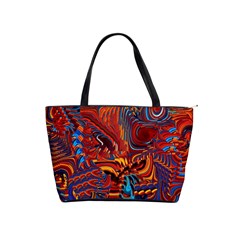 Phoenix Rising Colorful Abstract Art Classic Shoulder Handbag by CrypticFragmentsDesign