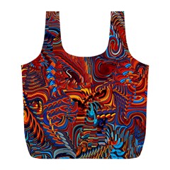 Phoenix Rising Colorful Abstract Art Full Print Recycle Bag (l) by CrypticFragmentsDesign