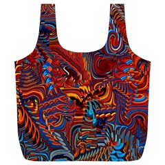 Phoenix Rising Colorful Abstract Art Full Print Recycle Bag (xl) by CrypticFragmentsDesign