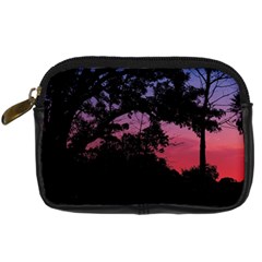 Sunset Landscape High Contrast Photo Digital Camera Leather Case by dflcprintsclothing