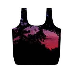 Sunset Landscape High Contrast Photo Full Print Recycle Bag (m) by dflcprintsclothing