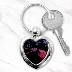 Sunset Landscape High Contrast Photo Key Chain (heart) by dflcprintsclothing