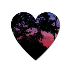 Sunset Landscape High Contrast Photo Heart Magnet