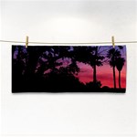 Sunset Landscape High Contrast Photo Hand Towel Front