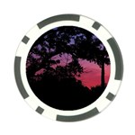 Sunset Landscape High Contrast Photo Poker Chip Card Guard (10 pack) Front